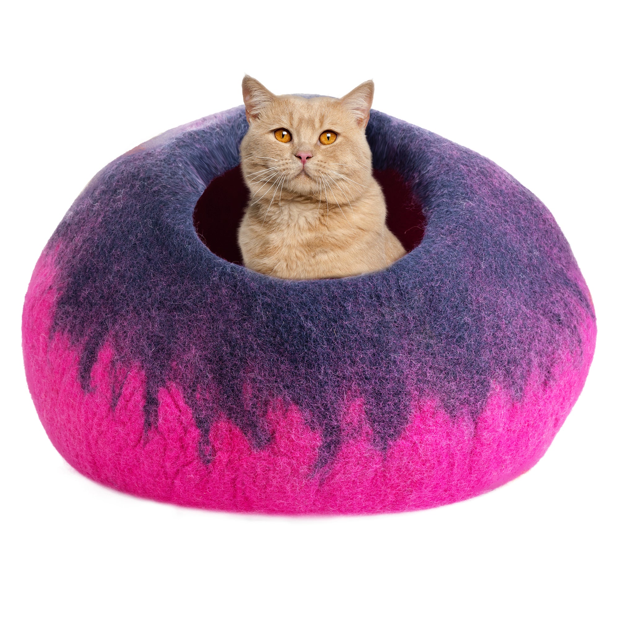 Kivikis Cat House, Bed, Cave. Handmade. Felted. Sheep Wool. XL (Extra Large  通販